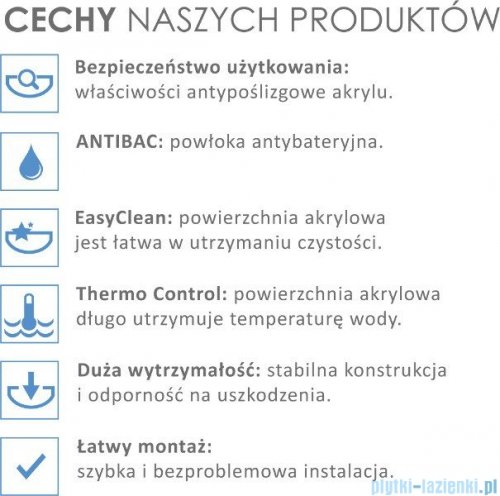 Besco Infinity 150x90cm wanna asymetryczna prawa + obudowa + syfon #WAI-150-NP/OAI-150-NS/19975