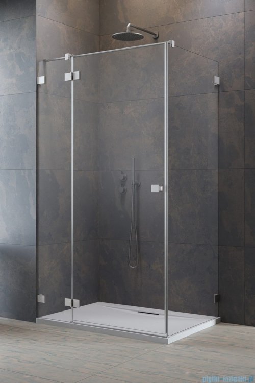 Radaway Essenza Pro Brushed Nickel Kdj kabina 100x90cm lewa szczotkowany nikiel 10097100-91-01L/10098090-01-01
