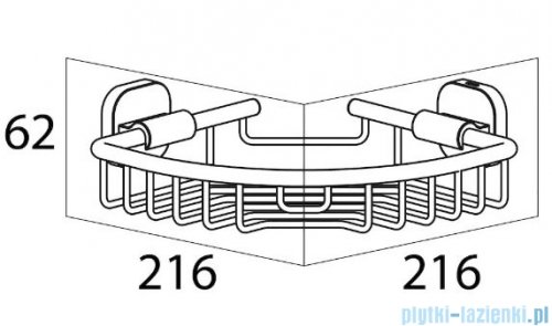 Tiger Ramos Narożny koszyk prysznicowy chrom 13056.3.03.46