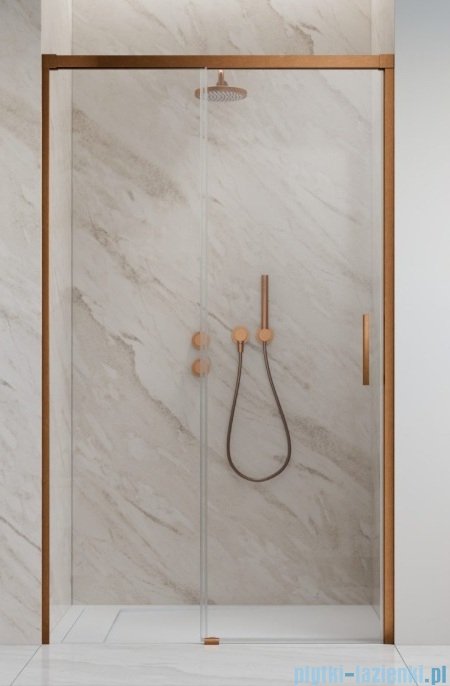 Radaway Idea DWJ Brushed Copper drzwi wnękowe 115cm lewe szczotkowana miedź 387022-93-01L
