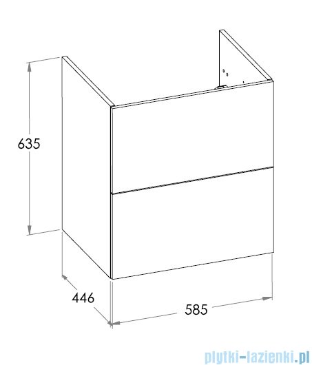 Roca Ella szafka 58x44x63 BIAŁY MAT A857769529