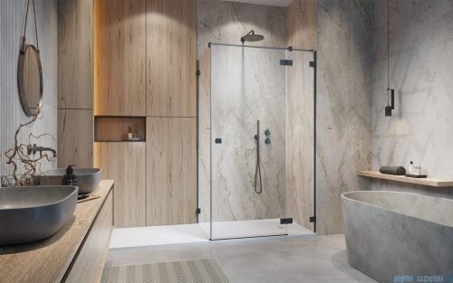 Radaway Essenza Pro Brushed GunMetal Kdj kabina 80x80cm prawa szczotkowany grafit 10097080-92-01R/10098080-01-01