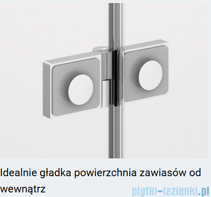 Ronal ANNEA AN13 Drzwi jednoczęściowe ze ścianką stałą w linii 75x200cm prawe nikiel szczotkowany AN13D07502507