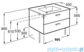 Roca Victoria Basic Zestaw łazienkowy Unik szafka z umywalką 100cm biały połysk A855851806