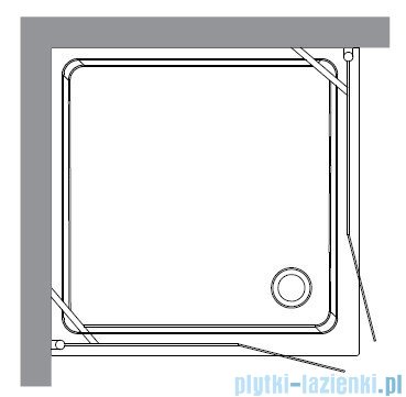 Kerasan Retro Kabina kwadratowa szkło przejrzyste profile chrom 100x100 9148T0
