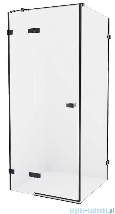 New Trendy Avexa Black kabina prostokątna 80x110x200 cm przejrzyste lewa EXK-1568