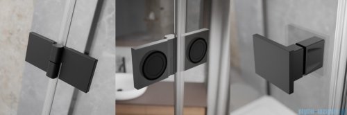 Radaway Essenza 8 Black Kdj kabina 90x80cm lewa czarny mat/szkło przejrzyste 10480612-01-01L/10470237-54-01L/10113080-01-01