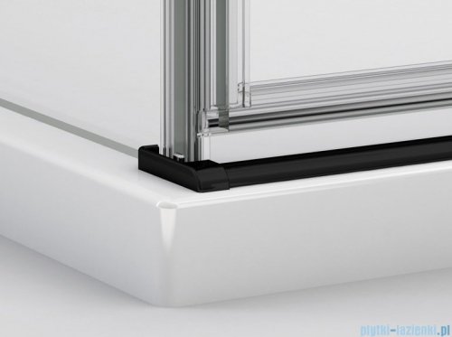 SanSwiss Annea Black Line kabina kwadratowa 100x100 profile czarne AN1CG10000607/AN1CD10000607