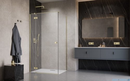 Radaway Essenza 8 Brushed Gold Kdj kabina 120x90cm lewa szczotkowane złoto 10480812-01-01L/10470337-99-01L/10113090-01-01