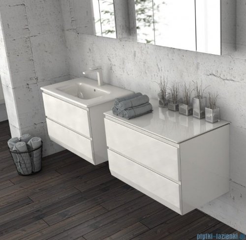Oristo Brylant szafka podumywalkowa wisząca Ryflowana 60x25x45 czarny mat OR36-SD1S-60-8R