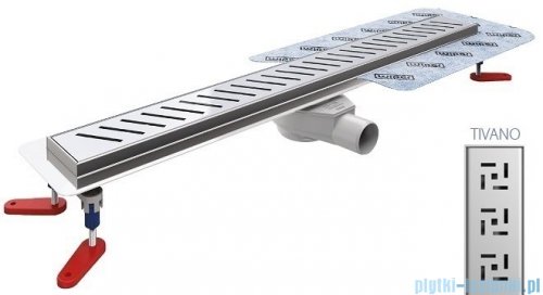 Wiper New Premium Tivano Odpływ liniowy z kołnierzem 100 cm syfon drop 35 mat 500.0098.03.100