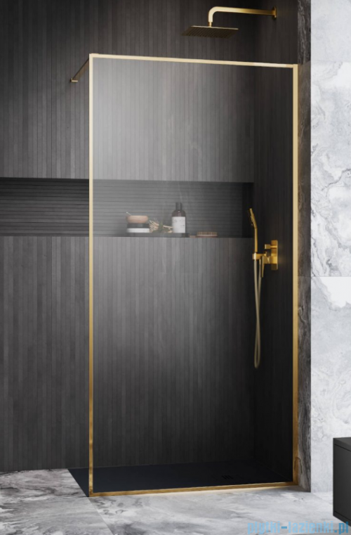 Radaway Modo F II Gold kabina Walk-in 135x201cm Złoty połysk szkło przejrzyste 10409135-09-01
