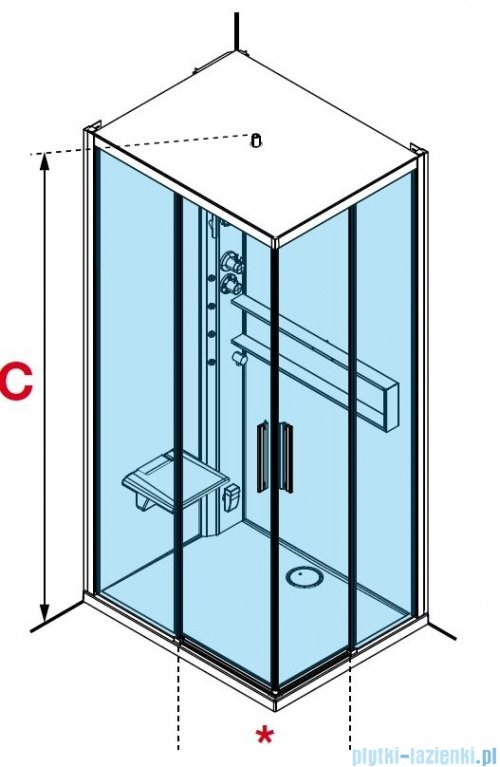 Novellini Glax 2 2.0 kabina z hydromasażem 100x80 lewa biała G22A198ST1-1UH