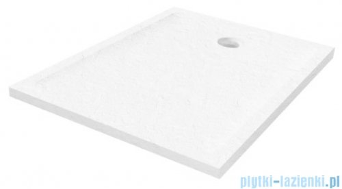 New Trendy Mild Stone Brodzik akrylowy prostokątny 80x110x4,5 cm biały B-0550