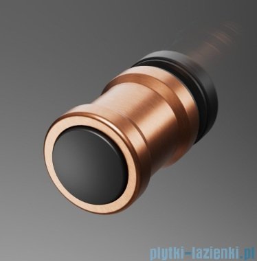 Radaway Nes Brushed Copper DWSB drzwi wnękowe 110cm W1 lewe szczotkowana miedź szkło przejrzyste 10044850-93-01L/10045250-01-01