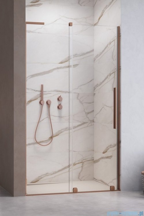 Radaway Furo SL Brushed Copper DWJ drzwi prysznicowe 100cm lewe szczotkowana miedź 10307522-93-01L/10110480-01-01