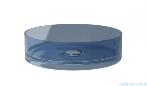 Besco Enya Blue Wave + syfon chrom umywalka nablatowa 36x36x10cm #UME-36-BWC