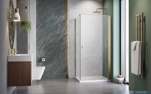 Radaway Nes Kdj I Brushed Gold kabina 90x90cm prawa szczotkowane złoto 10022090-99-01R/10039090-01-01