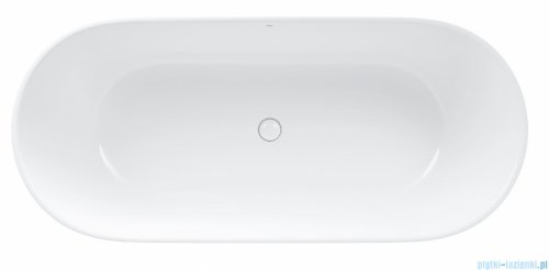 Roca Inis wanna wolnostojąca Stonex CZARNO-BIAŁA 160x70 cm A2486890K0