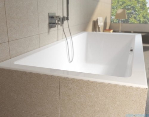 Riho Lugo 190x80cm wanna prostokątna z hydromasażem Pneumatic lewa + nogi + syfon BT04-PNE-L