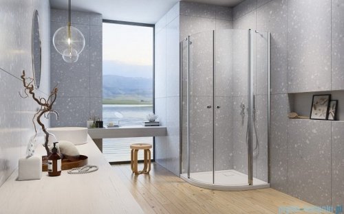 Radaway Eos PDD II kabina półokrągła 90x100 przejrzyste 13799471-01L/13799472-01R