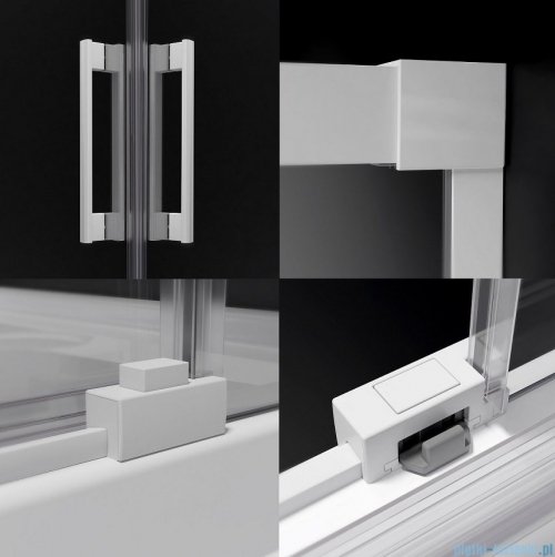 Radaway Idea White Kdj kabina 150x90cm prawa szkło przejrzyste 387045-04-01R/387050-04-01L