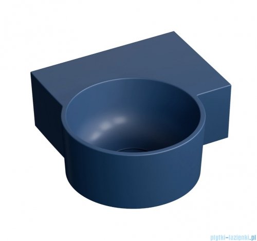 Omnires Ovo M+ umywalka nablatowa/wisząca prawa 33x34 cm midnight blue mat OVO335UWPMB