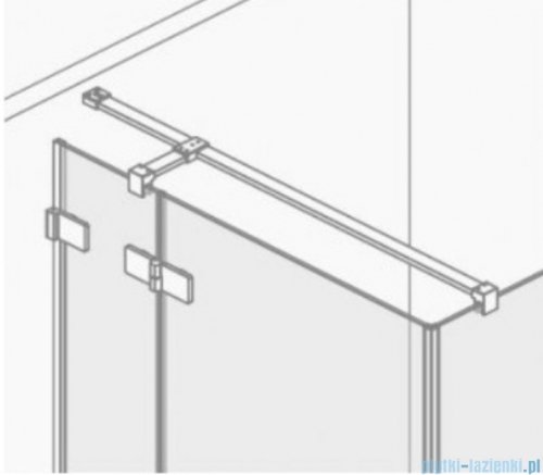 New Trendy New Soleo Gunmetal Brushed 100x100x195 cm kabina wspornik prosty grafit szczotkowany/szkło przejrzyste K-2146-WP