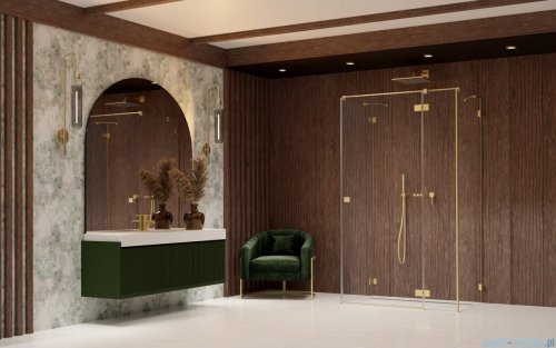 Radaway Essenza Pro Brushed Gold Kdj+S kabina 70x100x70cm prawa szczotkowane złoto 10097310-99-01R/10098070-01-01/10098070-01-01