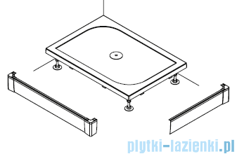 SanSwiss Pwi Obudowa do brodzika 100x100cm 2-stronna biała PWIL10010004