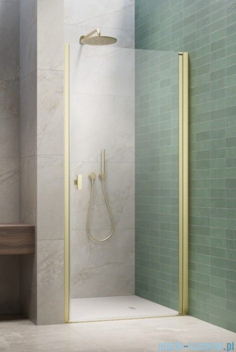 Radaway Nes Brushed Light Gold Dwj I Drzwi wnękowe 70cm prawe szczotkowane jasne złoto szkło przejrzyste 10026070-98-01R