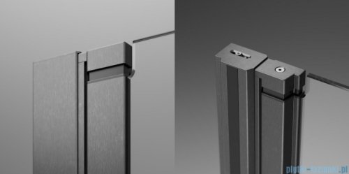 Radaway Nes Kdd B Brushed GunMetal kabina 80x80cm szczotkowany grafit 10024080-92-01L/10024080-92-01R