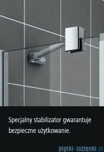Kermi Cada XS drzwi wahadłowe 1-skrzydłowe z ścianką boczną prawe 100 cm CK1GR10020VPK