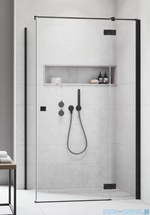 Radaway Essenza New Black Kdj kabina 90x90cm prawa szkło przejrzyste 385044-54-01R/384050-54-01