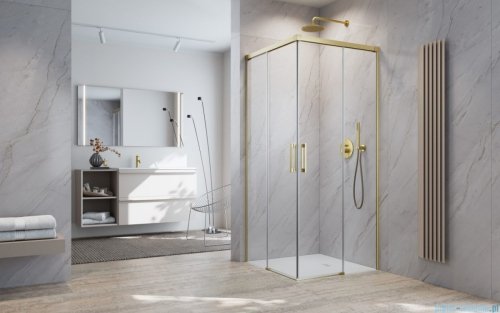 Radaway Idea Kdd Brushed Gold kabina 90x90cm szczotkowane złoto 387060-99-01L/387060-99-01R