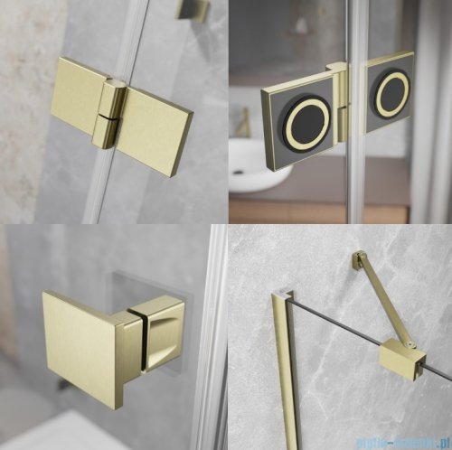 Radaway Essenza Brushed Gold Kdj+S kabina 100x90x100cm prawa szczotkowane złoto 1384052-01-01/1385020-99-01R/1384052-01-01