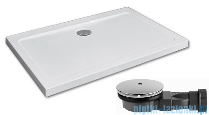 Radaway Fuenta New KDJ-B kabina prysznicowa 90x80 lewa przejrzyste + brodzik Doros D + syfon 384082-01-01L/384051-01-01/SDRD9080-01