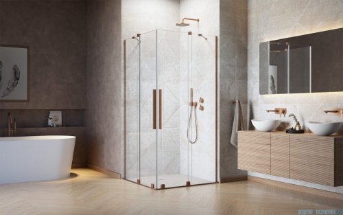 Radaway Furo Brushed Copper KDD kabina 100x120cm szczotkowana miedź 10105100-93-01L/10105120-93-01R