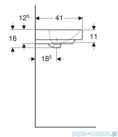 Geberit Smyle Square Umywalka 50x41cm 500.256.01.1