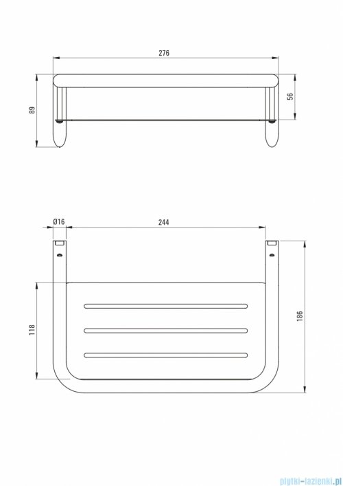 Deante SILIA Koszyk prysznicowy titanium ADI_D551