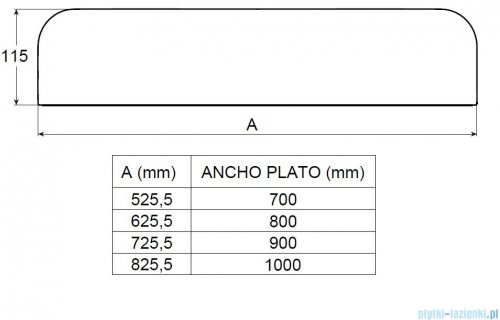 Roca osłona odpływu STONEX dla brodzików Aquos 90cm onyx A276357640