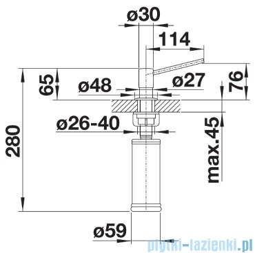 Blanco Torre dozownik kolor: chrom 512593