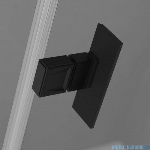 Radaway Nes Black Dwd II drzwi wnękowe 190cm W2 czarny mat/szkło przejrzyste 10037093-54-01/10041097-54-01