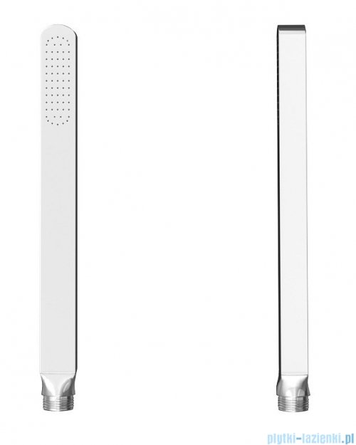 Kohlman Saxo zestaw wannowo-prysznicowy z deszczownicą kwadratową 20x20 cm chrom QW211SQ20-007