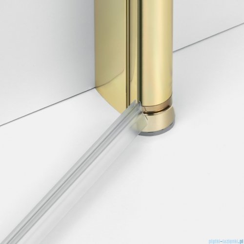 New Trendy New Soleo Light Gold 120x120x195 cm kabina wspornik skośny złoty połysk/szkło przejrzyste K-1874