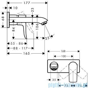 Hansgrohe Metris Jednouchwytowa bateria umywalkowa DN15 bez kompletu odpływowego 31085000