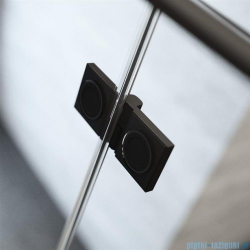 Radaway Essenza Pro Black Dwj drzwi wnękowe 90cm lewe czarny mat/szkło przejrzyste 10099090-54-01L