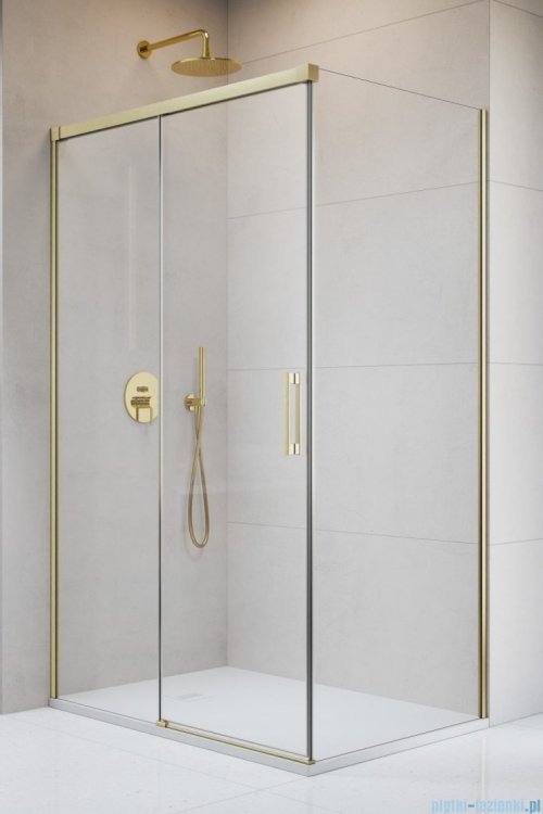 Radaway Idea 8 Kdj Brushed Gold kabina 120x80cm lewa szczotkowane złoto 10340620-99-01L/10350553-01-01/10360080-01-01R
