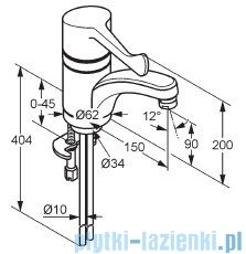 Kludi Medi Care Bateria umywalkowa ścienna obrotowa wylewka chrom 341130524