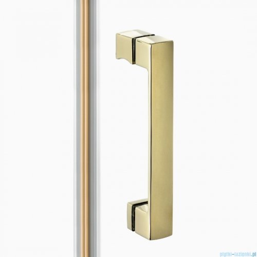 New Trendy Nesta Light Gold kabina 90x110x200 cm prawa wspornik równoległy złoty połysk/szkło przejrzyste K-4530